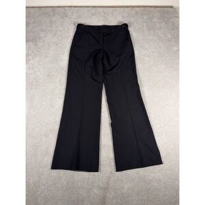 Theory Women's Size 2 Black Wool Blend Wide Leg Dress Pants Trousers
